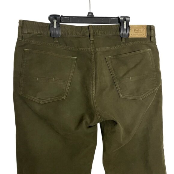 Polo Ralph Lauren Varick Slim Straight Mens Green Casual Khaki Pants 38 x 32 - Picture 4 of 7